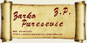 Žarko Purešević vizit kartica
